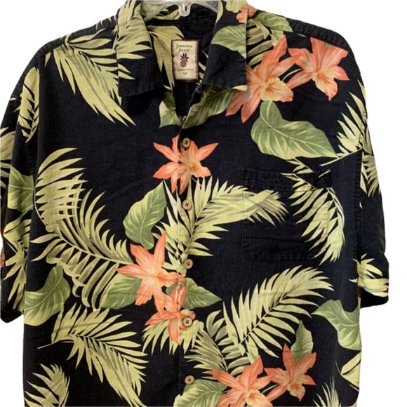 Jamaica Jaxx 100% Silk Island Style Shirt Large - Picture 1 of 7